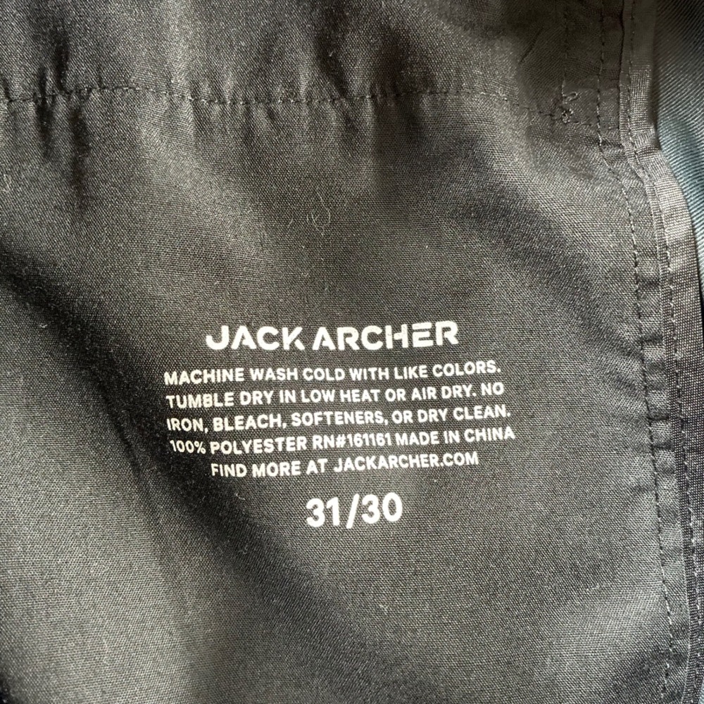 Jack Archer Jetsetter Pants 31x29 Black Performance Travel Chino - Picture 3 of 8